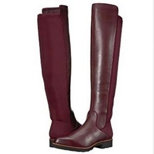 Franco Sarto Brenner Burgundy over the knee leather boot size 7M